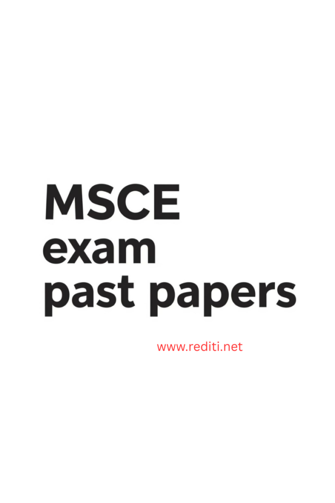 MSCE Mathematics Past Papers with Answers PDF,2026